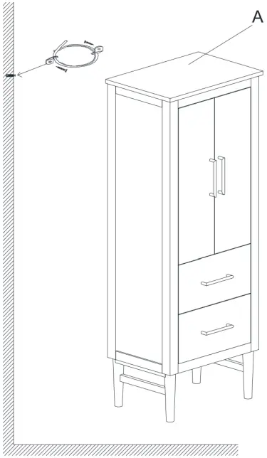 HOME DECORATORS COLLECTION Nova 23 W Linen Cabinet B2a