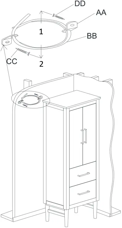 HOME DECORATORS COLLECTION Nova 23 W Linen Cabinet B2b