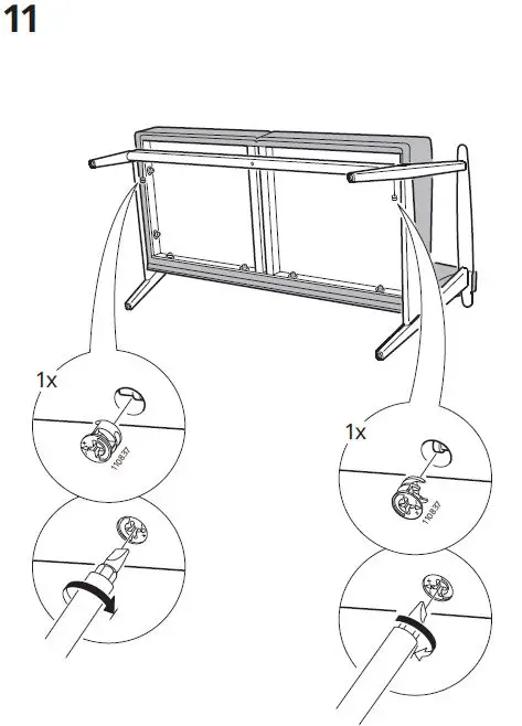 IKEA-EKENÄSET-2-Seat-Sofa-Kelinge-Grey-Turquoise-8
