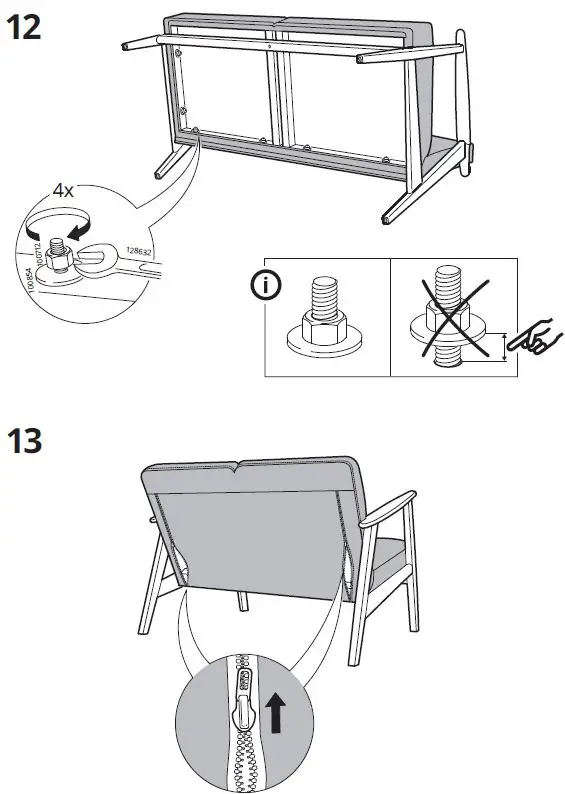 IKEA-EKENÄSET-2-Seat-Sofa-Kelinge-Grey-Turquoise-9