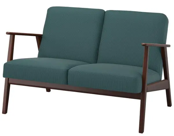 IKEA-EKENÄSET-2-Seat-Sofa-Kelinge-Grey-Turquoise