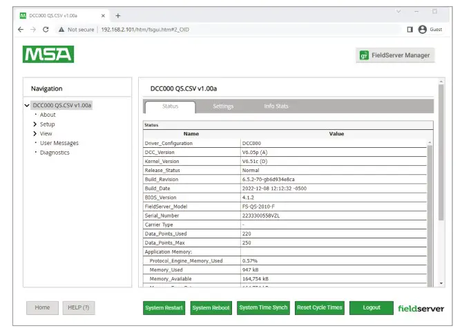 Hunter FS-3000 Automation Gateway Field Server - SETTING