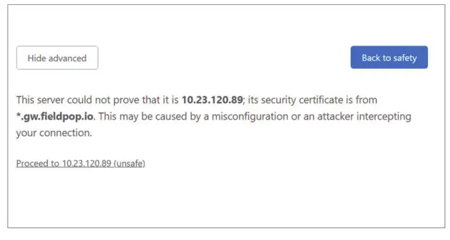 Hunter FS-3000 Automation Gateway Field Server - button