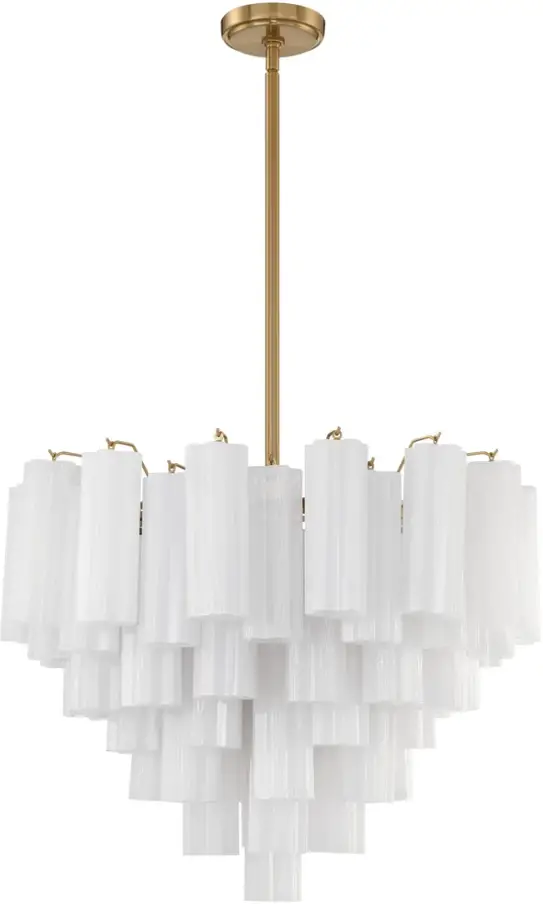 CRYSTORAMA ADD-312-AG-WH Addis 12 Light Aged Brass Chandelier product