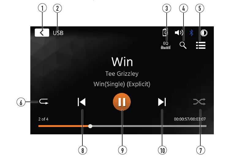 Dual D2WC7 Media Receiver with Wireless and Wired CarPlay and Android Auto 7 Inch Digital TFT Display 7