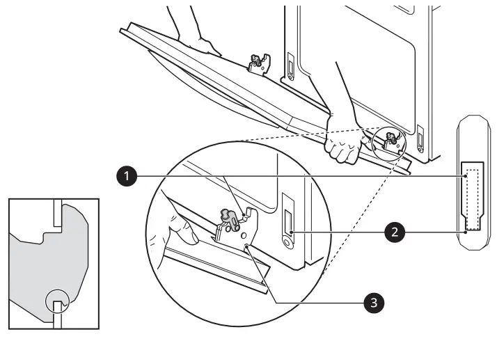 LG LSDS6338F 6.3 cu. ft. InstaView Gas Slide In Range - Hinge arm