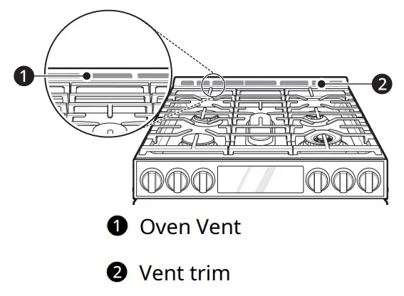 LG LSDS6338F 6.3 cu. ft. InstaView Gas Slide In Range - Oven Vent