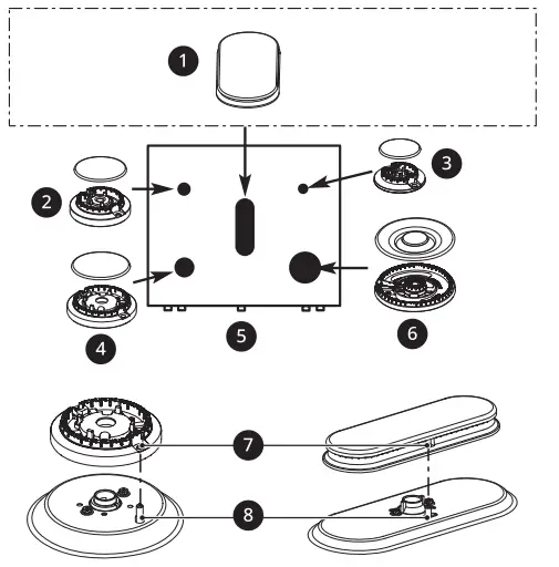 LG LSDS6338F 6.3 cu. ft. InstaView Gas Slide In Range - burner head