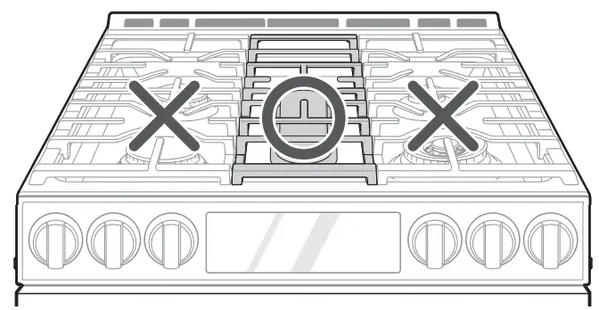 LG LSDS6338F 6.3 cu. ft. InstaView Gas Slide In Range - items on the griddle
