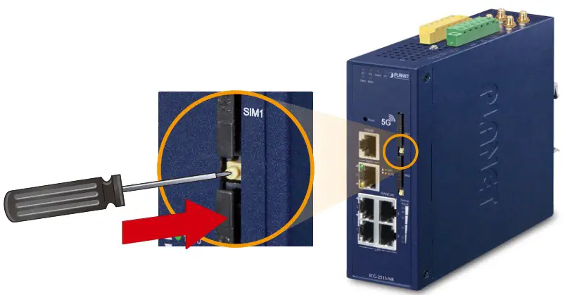 PLANET ICG 2515(W) NR Industrial 5G NR Cellular Wireless Gateway - Hardware Installation 1