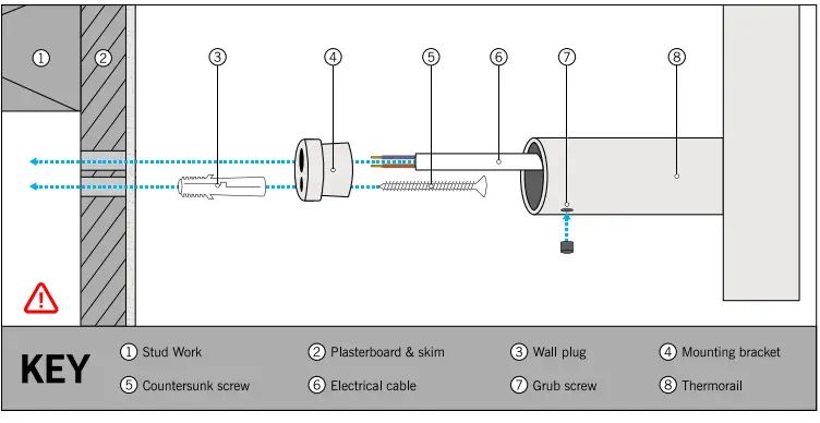 thermorail-VS900SHB-12Volt-Vertical-Bar-Heated-Towel-Rail-FIG-2