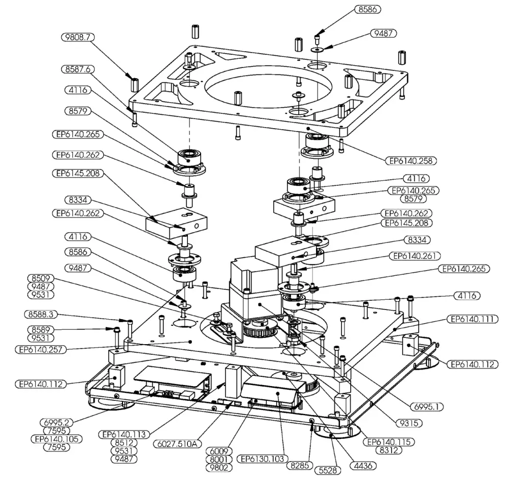 EBERBACH E6140.00 Medium Duty Orbital Shaker - Parts