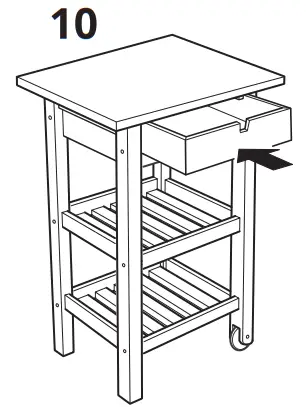 IKEA FÖRHÖJA Kitchen Cart Birch - Figure8