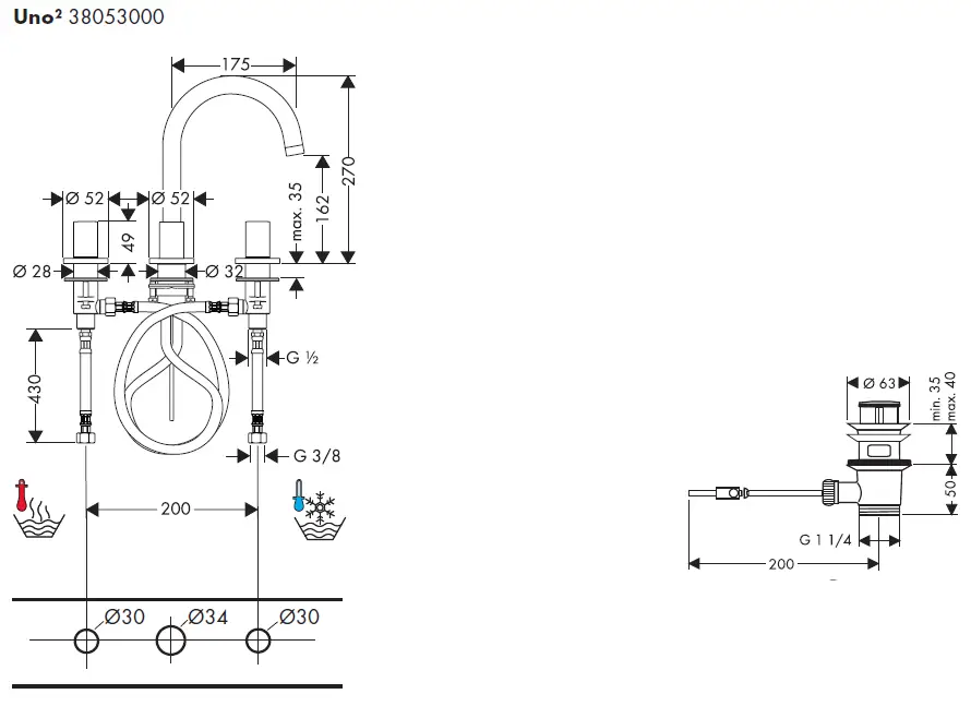 Hansgrohe-AXOR-38053000-UNO2-Basin-Mixer-fig- (9)
