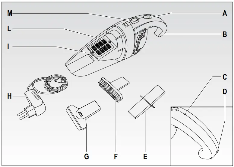 Ariete-2474-Cordless-Handheld-Vacuum-Cleaner-fig-1