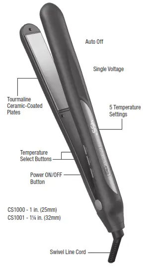 CONAIR CS1000 Digital Ceramic Series Flat Irons - GET TO KNOW