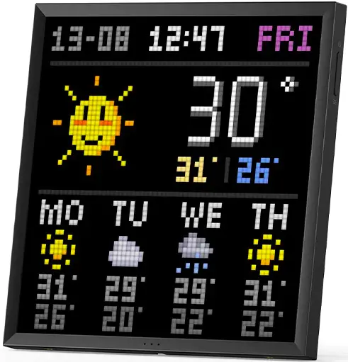 SHARPER IMAGE Pixoo 64 LED Stock Tracker