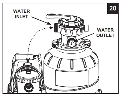 6-way valve installation: