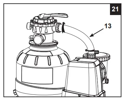 6-way valve installation: