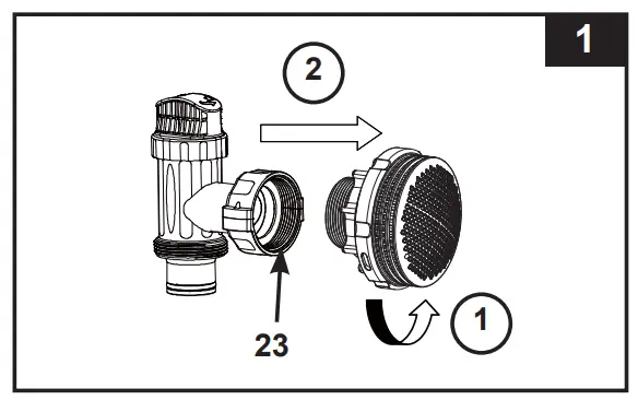 Pool Outlet - Strainer & Plunger Valve Setup (Optional)