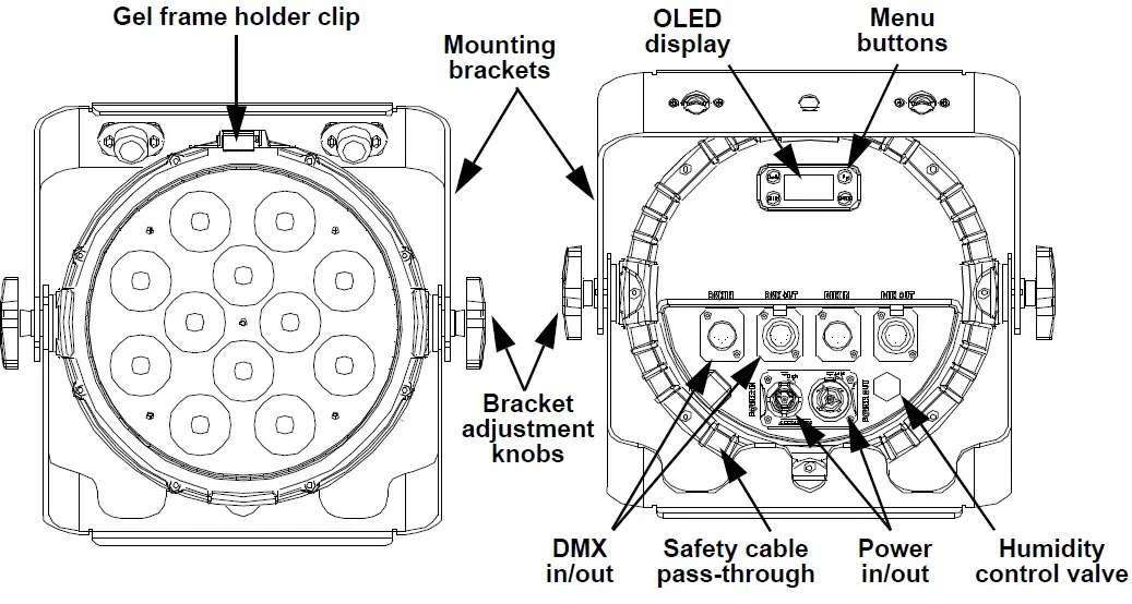CHAUVET COLORDASHPARH12XIP Static Wash Light-fig-3