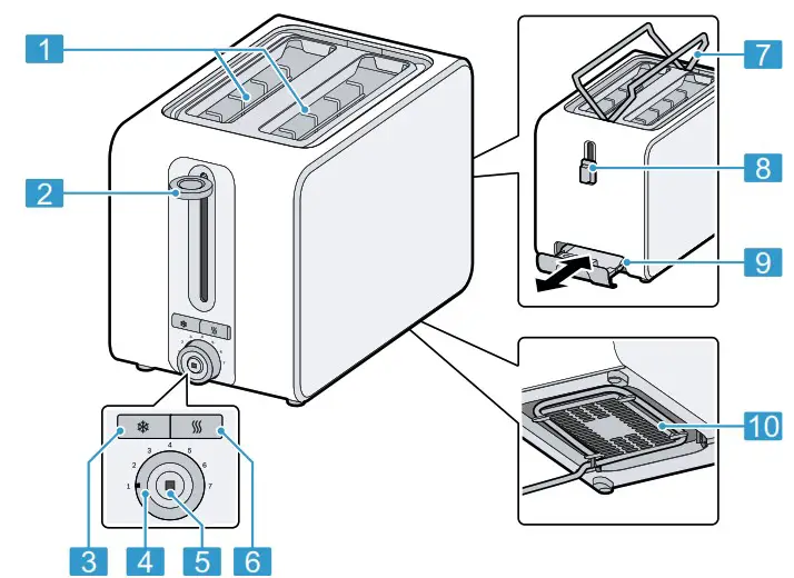 BOSCH TAT720 CN Compact Toaster - overview 1