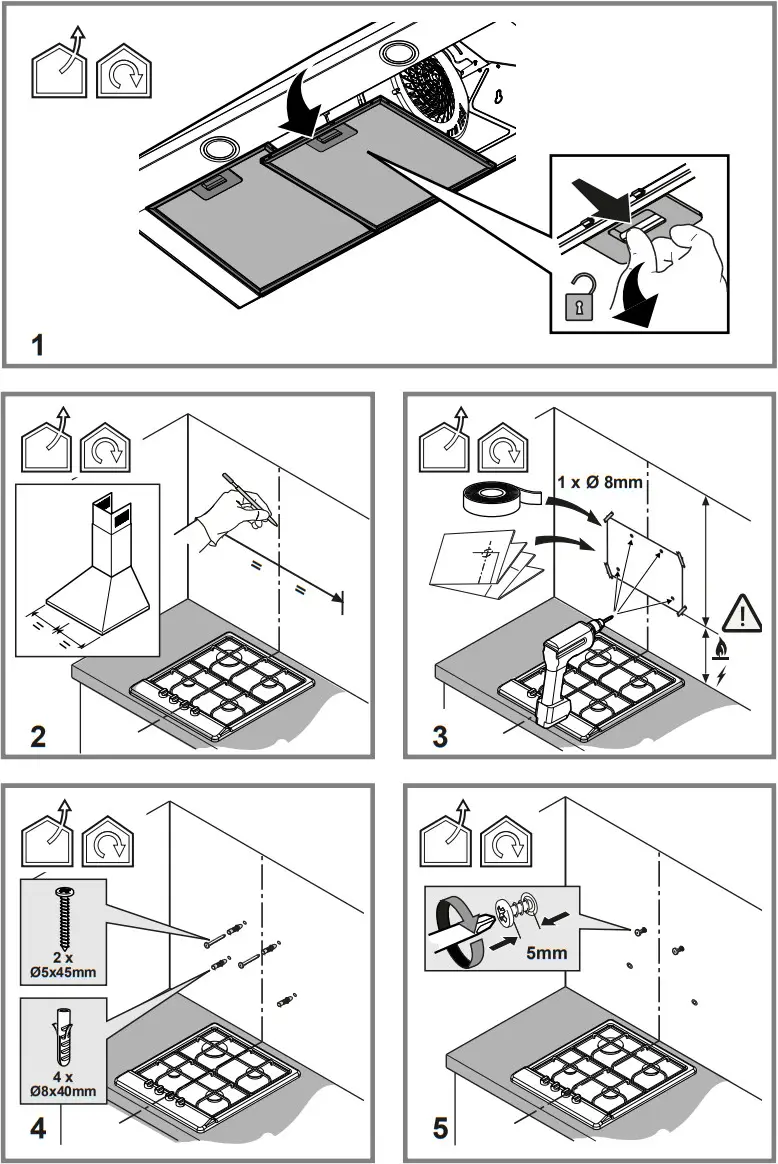 elica AQUAVITAE 2 Chimney Cooker Hood - fig 2
