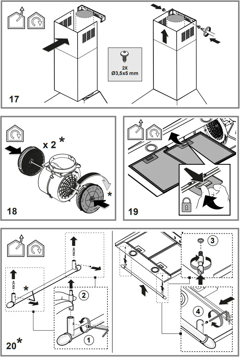 elica AQUAVITAE 2 Chimney Cooker Hood - fig 6