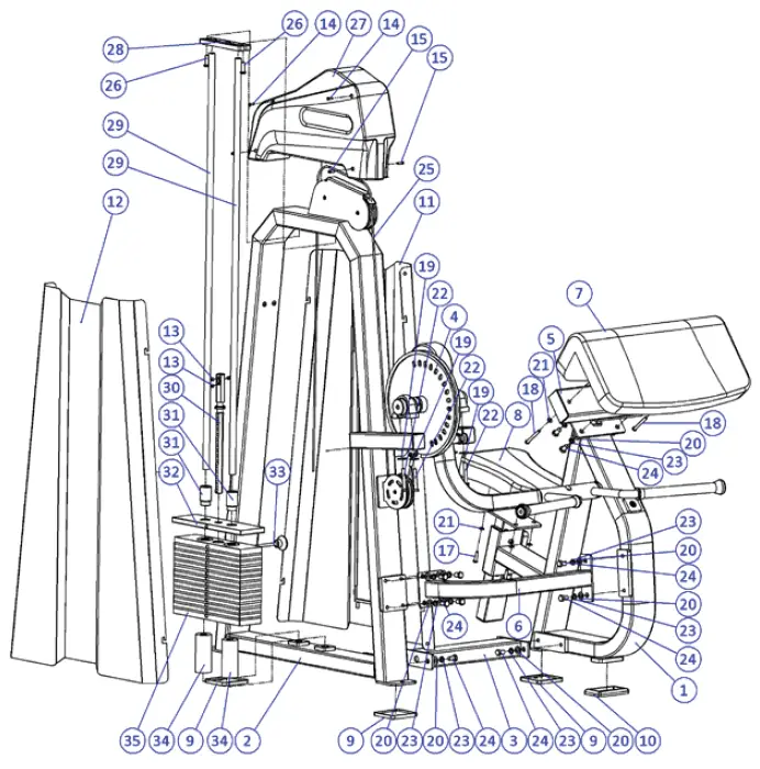SB-BTCC200S-BICEP,-TRICEP-Combo-Machine-fig-1