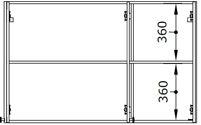 POLIMAN 12528 2 Doors Wall Cabinet 13