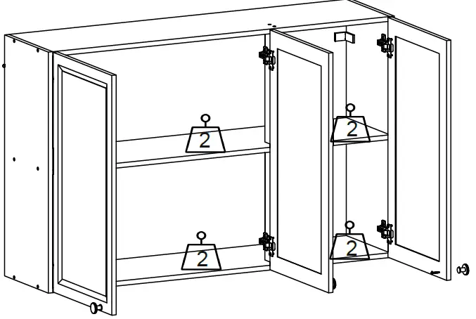 POLIMAN 12528 2 Doors Wall Cabinet 14