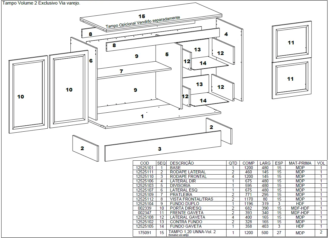 POLIMAN 12528 2 Doors Wall Cabinet 20