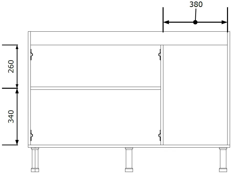 POLIMAN 12528 2 Doors Wall Cabinet 22