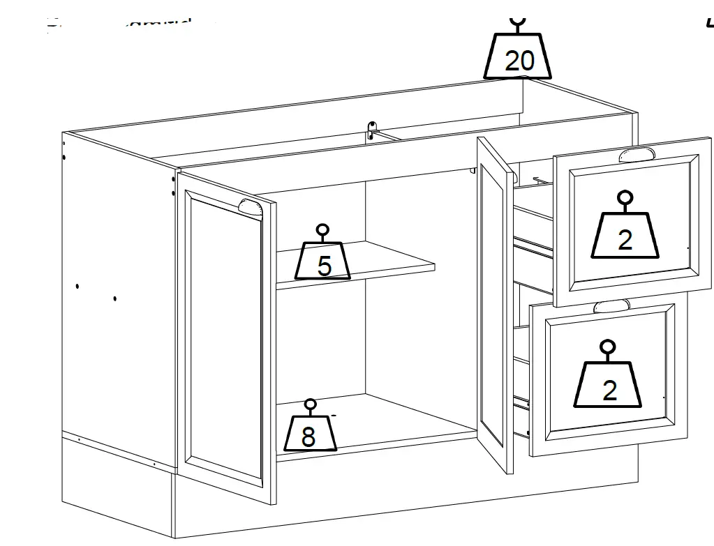 POLIMAN 12528 2 Doors Wall Cabinet 23