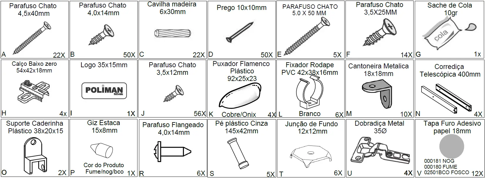 POLIMAN 12528 2 Doors Wall Cabinet 24