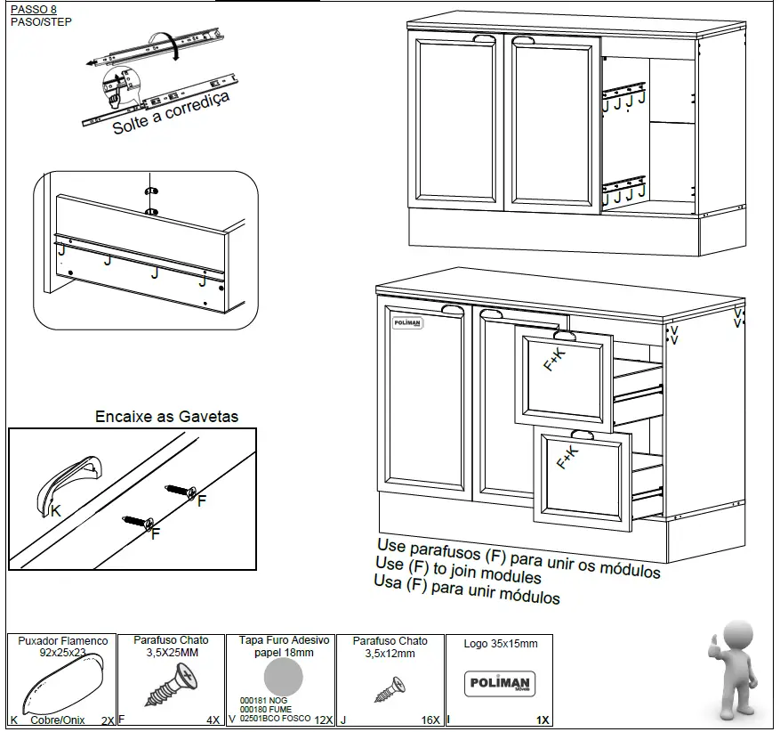 POLIMAN 12528 2 Doors Wall Cabinet 32