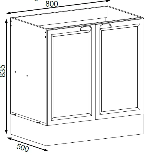POLIMAN 12528 2 Doors Wall Cabinet 34