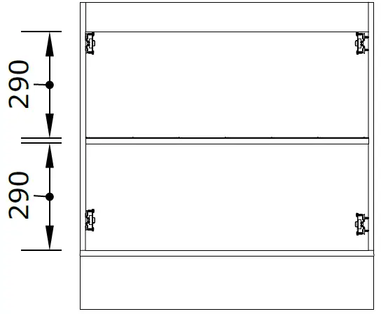 POLIMAN 12528 2 Doors Wall Cabinet 35