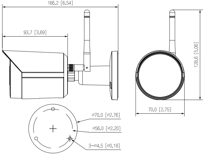 dahua DH-IPC-HFW1430DS-SAW 4MP IR Fixed Focal Wi-Fi Bullet Network Camera B4