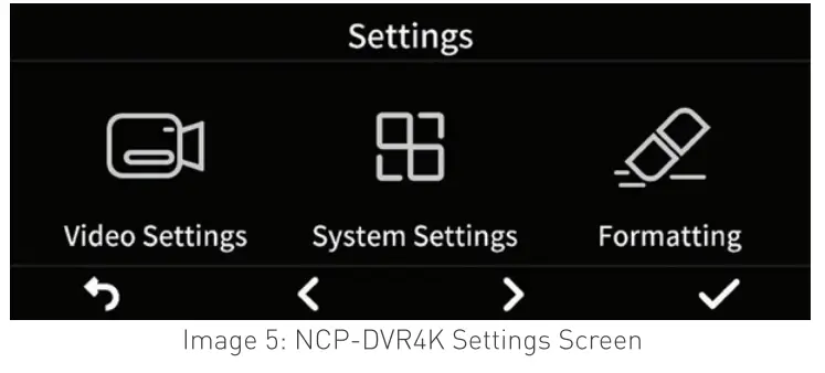 NANOCAM NCP DVR4K Dash Camera - System Settings4