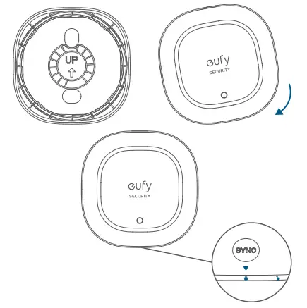 eufy T8970 Outdoor Indoor Siren - twist clockwise