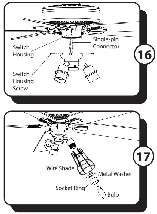PROMINENCE HOME 50586 Indoor Ceiling Fan - ASSEMBLY9