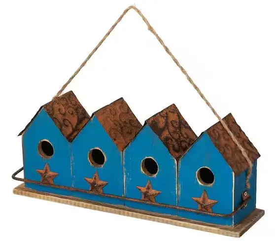 glitzhome-2003100043-17-Inch-L-Retro-Blue-Distressed-Solid-Wood-PRODUCT