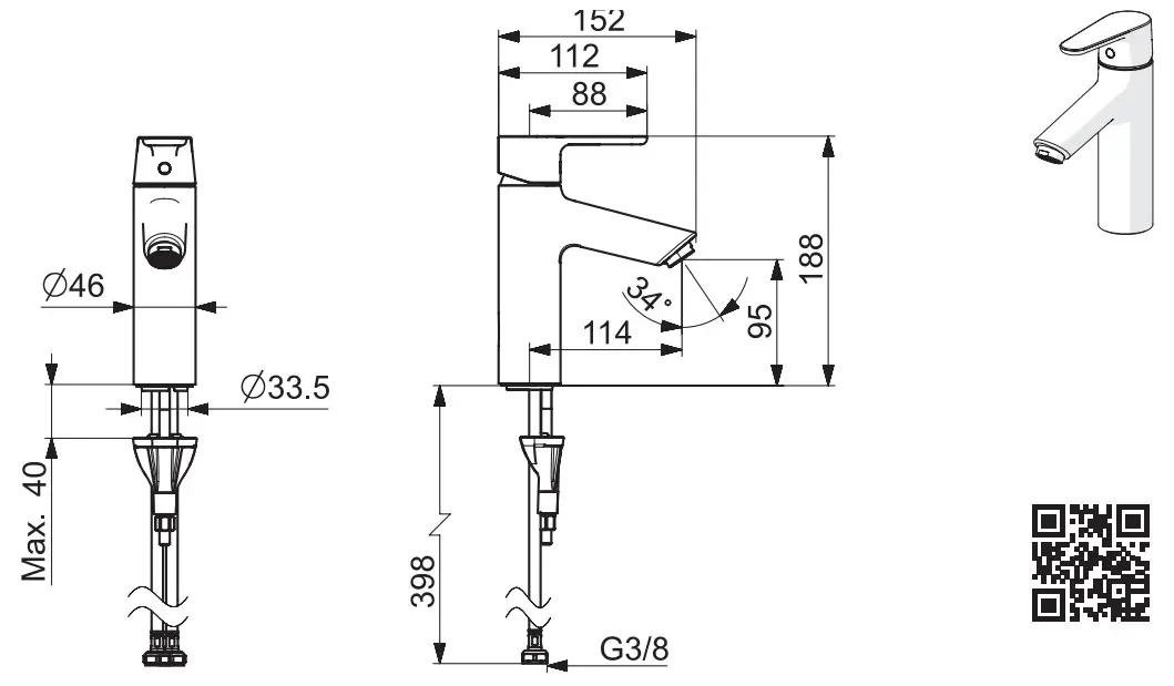 Oras 2605F Optima Sink faucet - fig 1