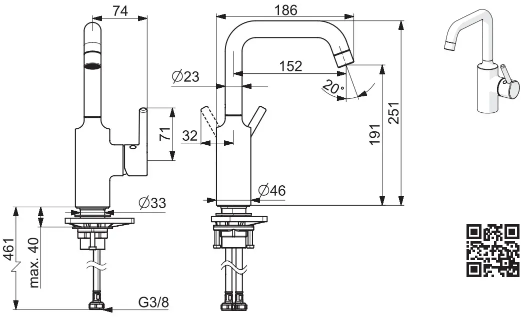 Oras 2605F Optima Sink faucet - fig 11