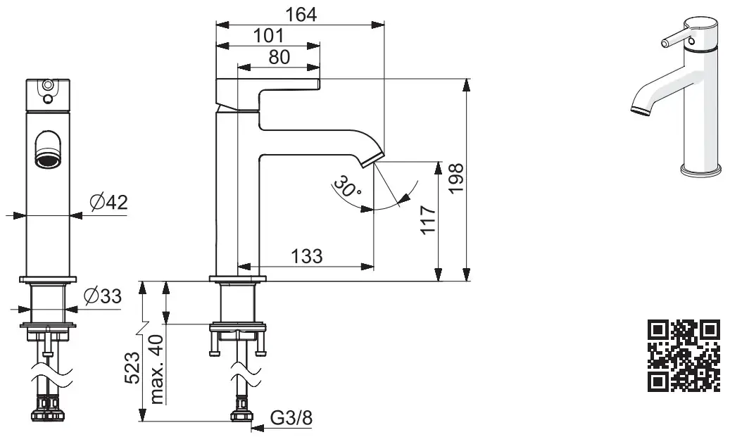 Oras 2605F Optima Sink faucet - fig 3