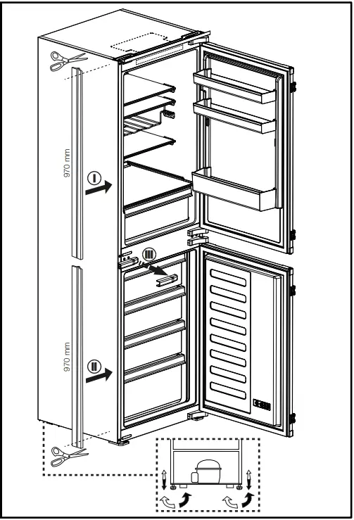 Blomberg KNE4564EVI Integrated Frost Free Combi Fridge Freezer C1