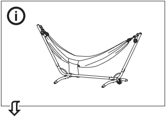 IKEA AA-1286400-3-2 GÅRÖ Stand for Hammock Outdoor Gra B5a