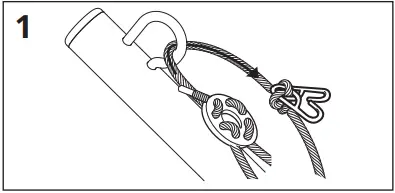 IKEA AA-1286400-3-2 GÅRÖ Stand for Hammock Outdoor Gra B5b