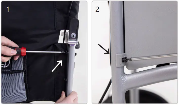 CareCo WC07040001 Wheelchair Seat Belt - screwdriver